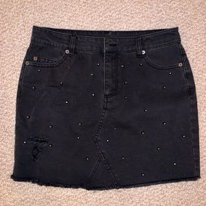 Denim Studded Skirt